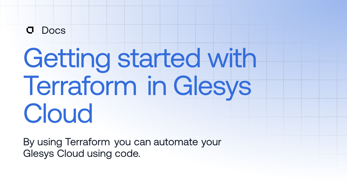 Getting started with Terraform in Glesys Cloud | Platform | Docs