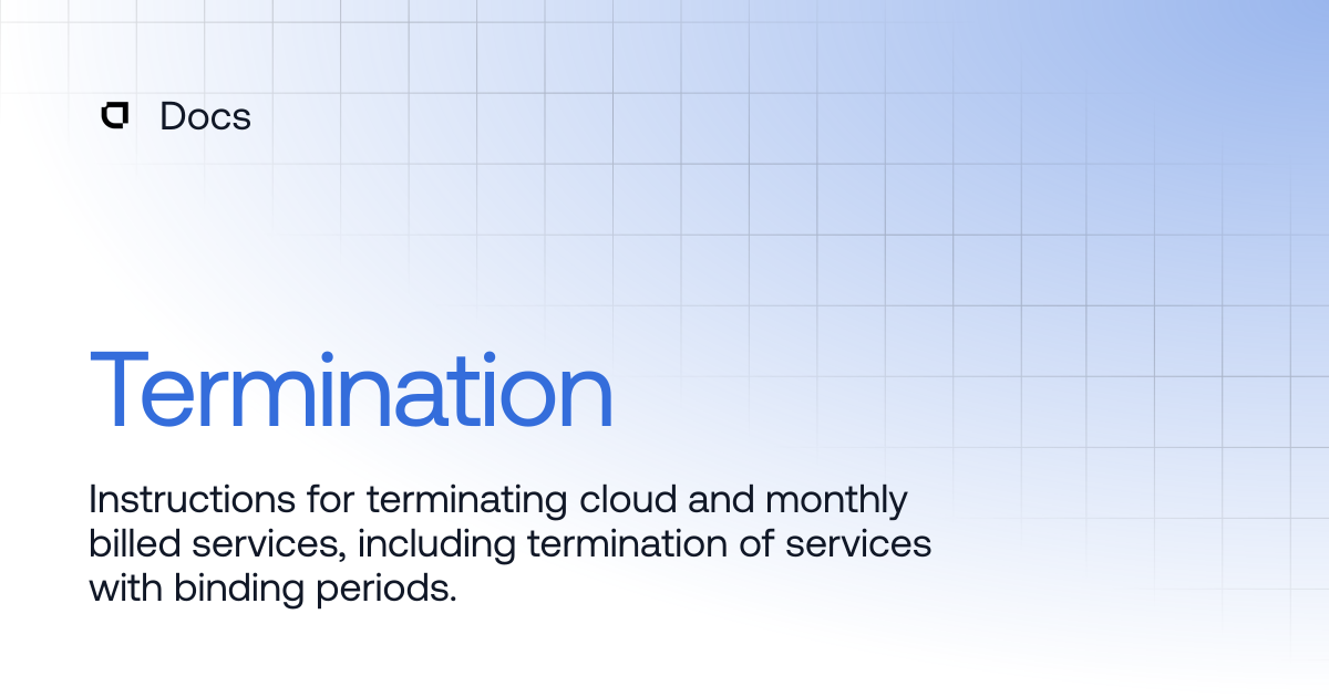 Termination | Platform | Docs