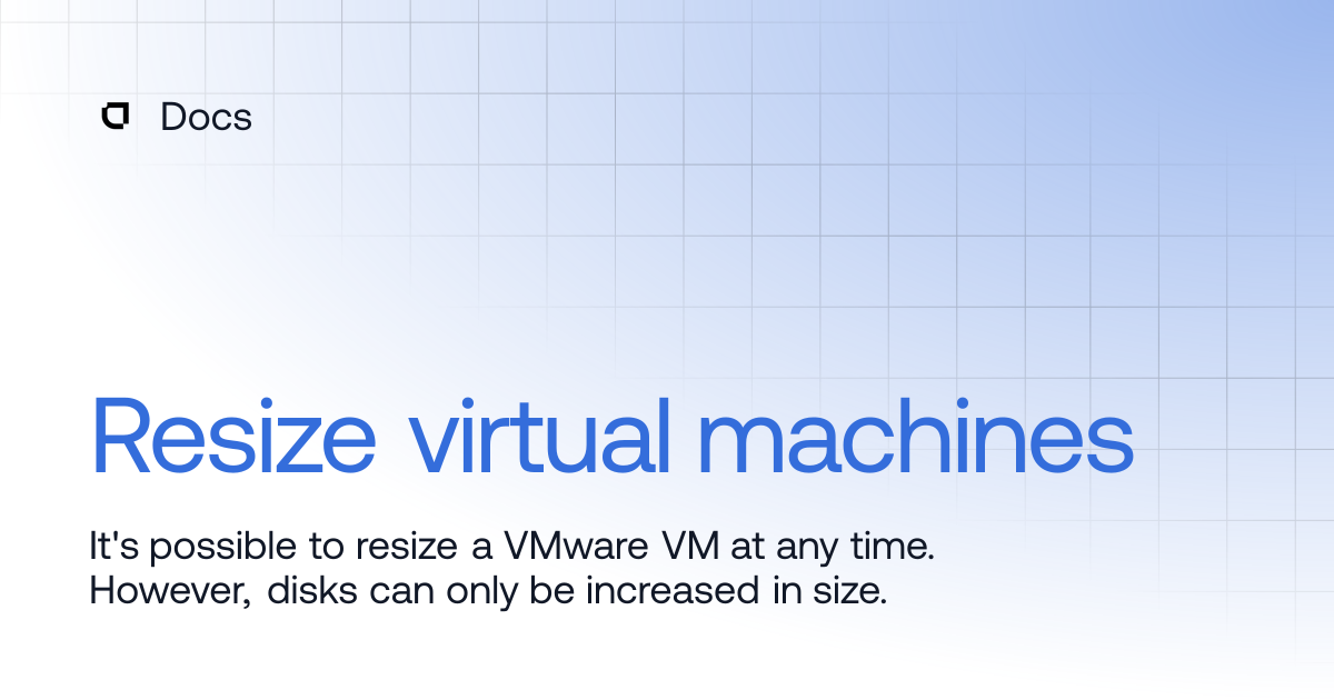 Resize virtual machines | Products | Docs