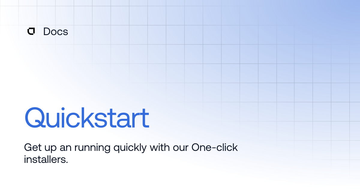 Quickstart | Products | Docs