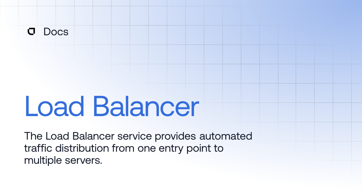 Load Balancer | Products | Docs