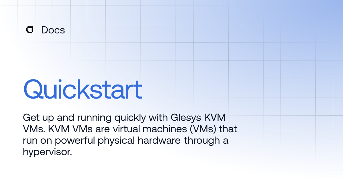 Quickstart | Products | Docs