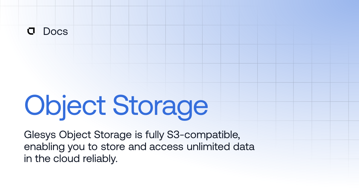 Object Storage | Products | Docs